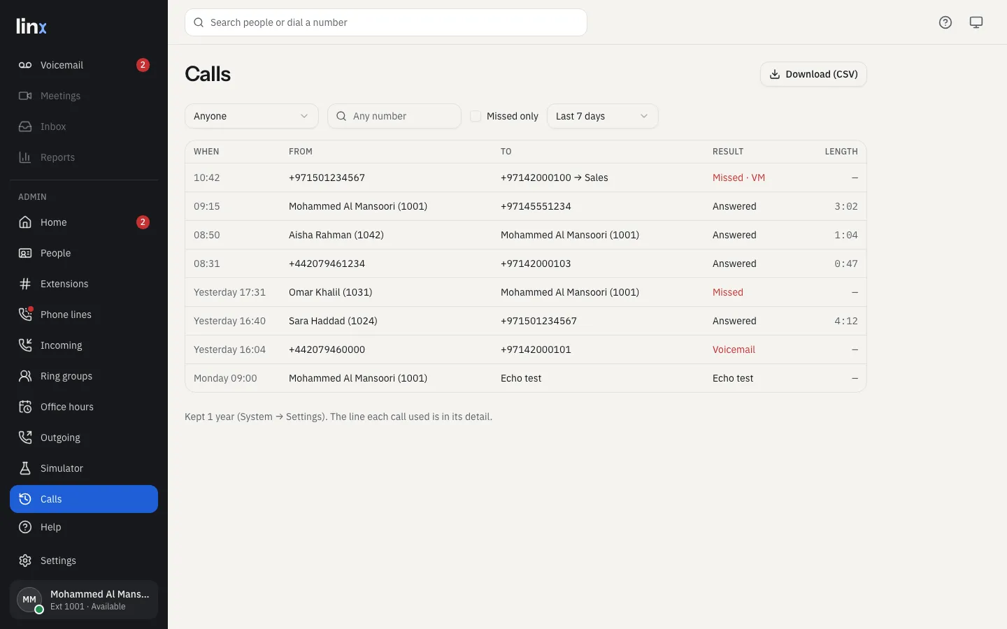 Calls