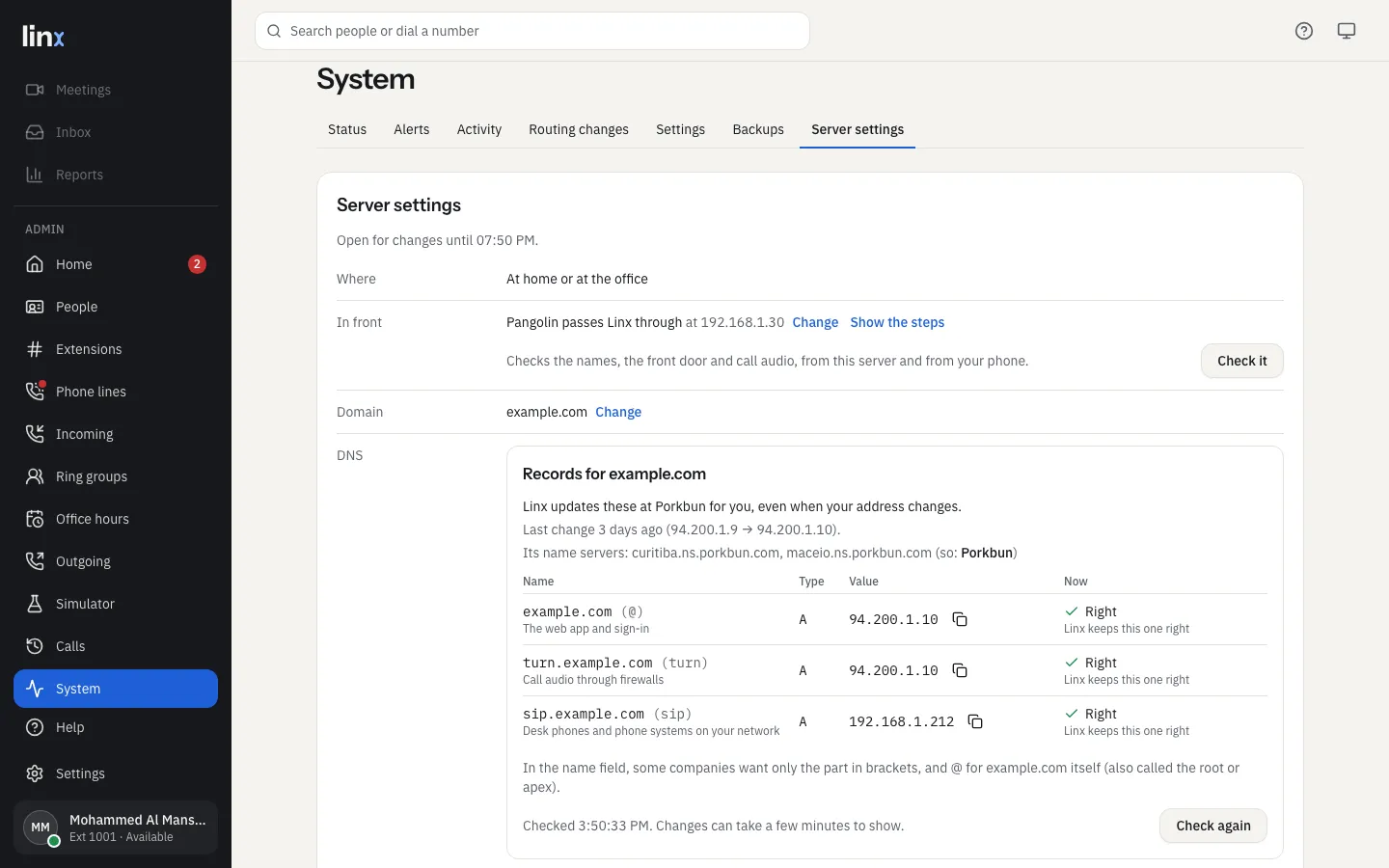 Records Linx updates for you